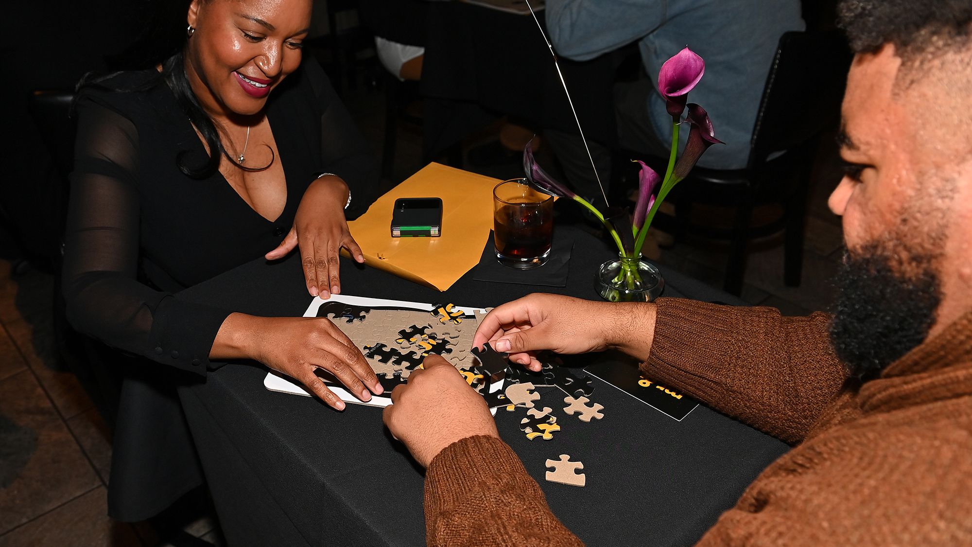 Attendees participate in a speed dating event inspired By Prime Video's 