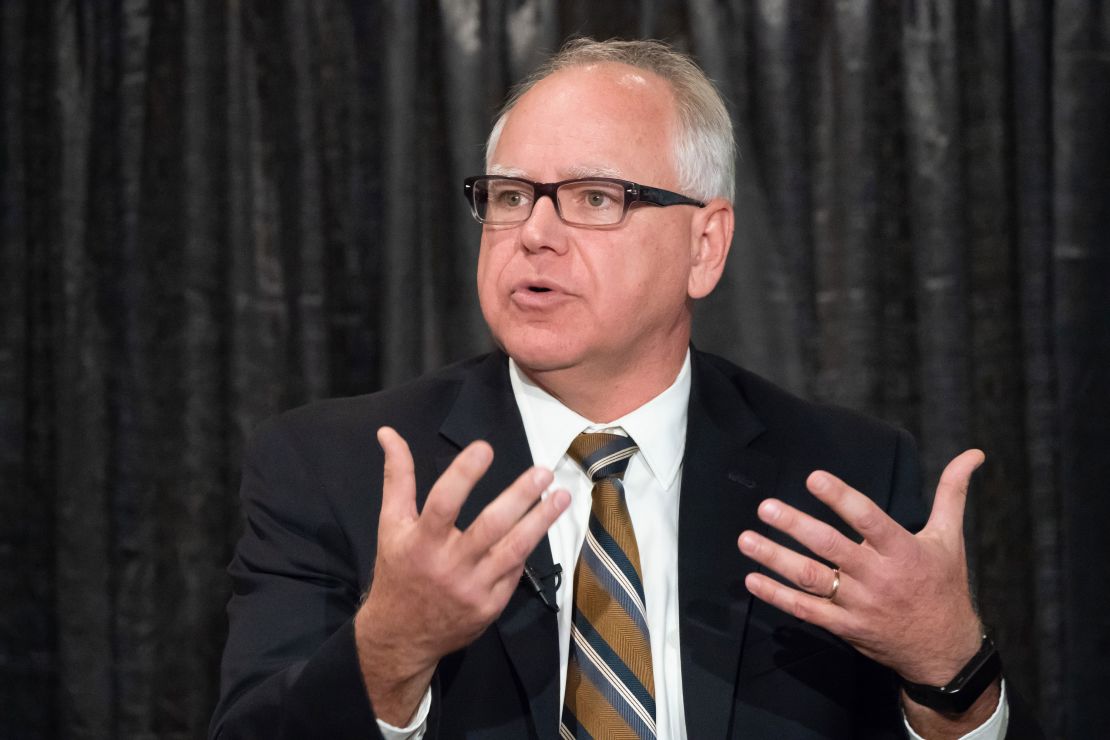 Tim Walz debates for governor on August 17, 2018, at Grand View Lodge, in Nisswa, Minnesota.